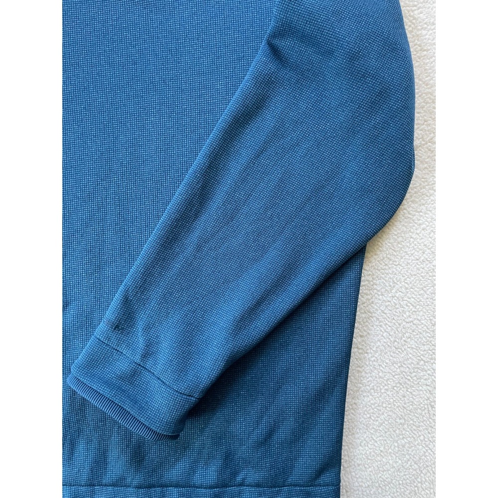 Under Armour Mens 2XL Pullover Blue Golf 1/4 Zip Textured Knit Loose Fit - Picture 10 of 15